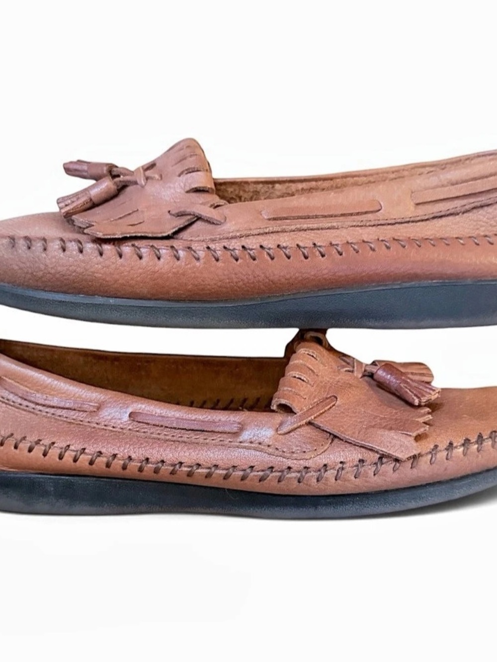 Naturalizer Women’s Leather Tassel Moccasins Brown US 8.5 W
